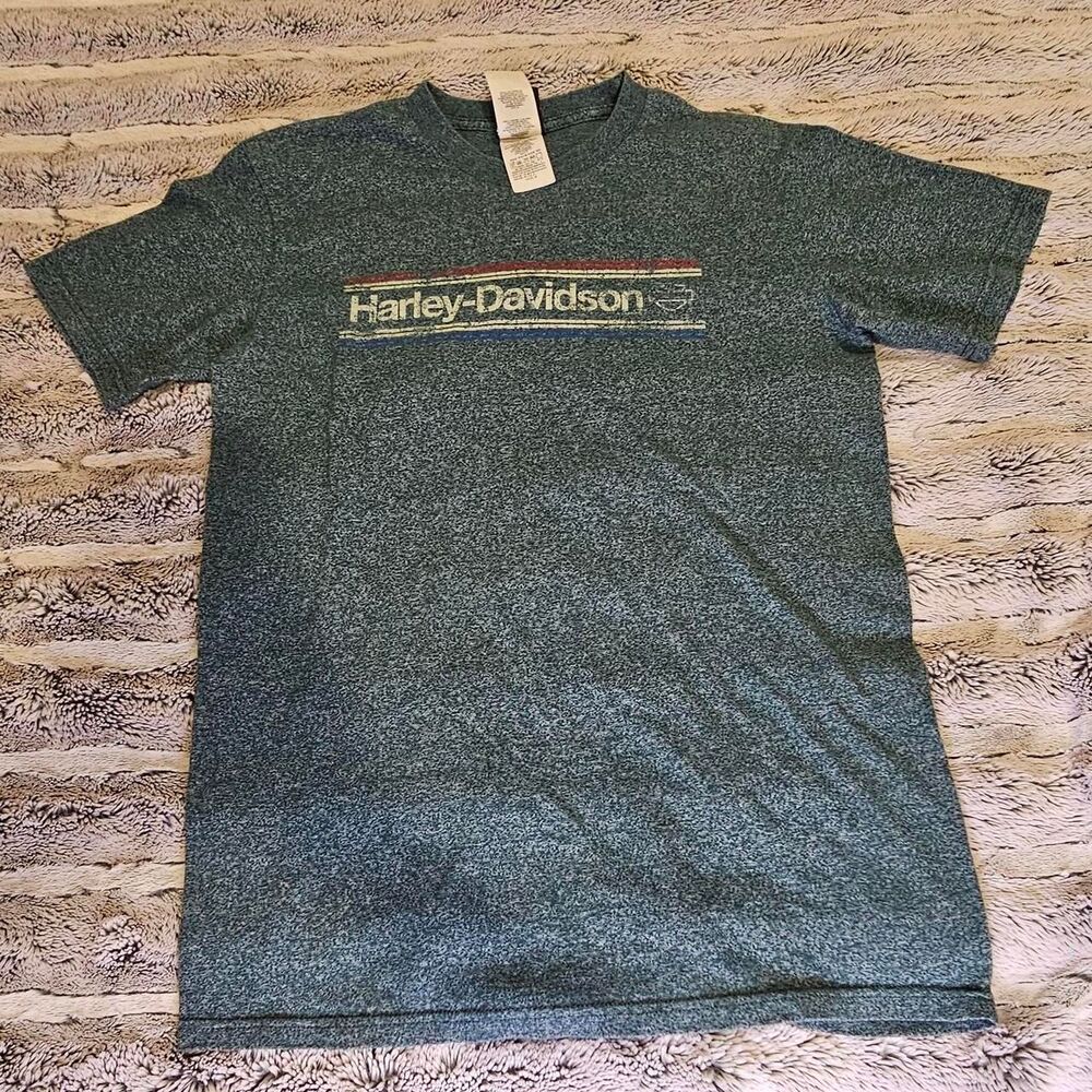 Harley-davidson Men's Blue T-shirt